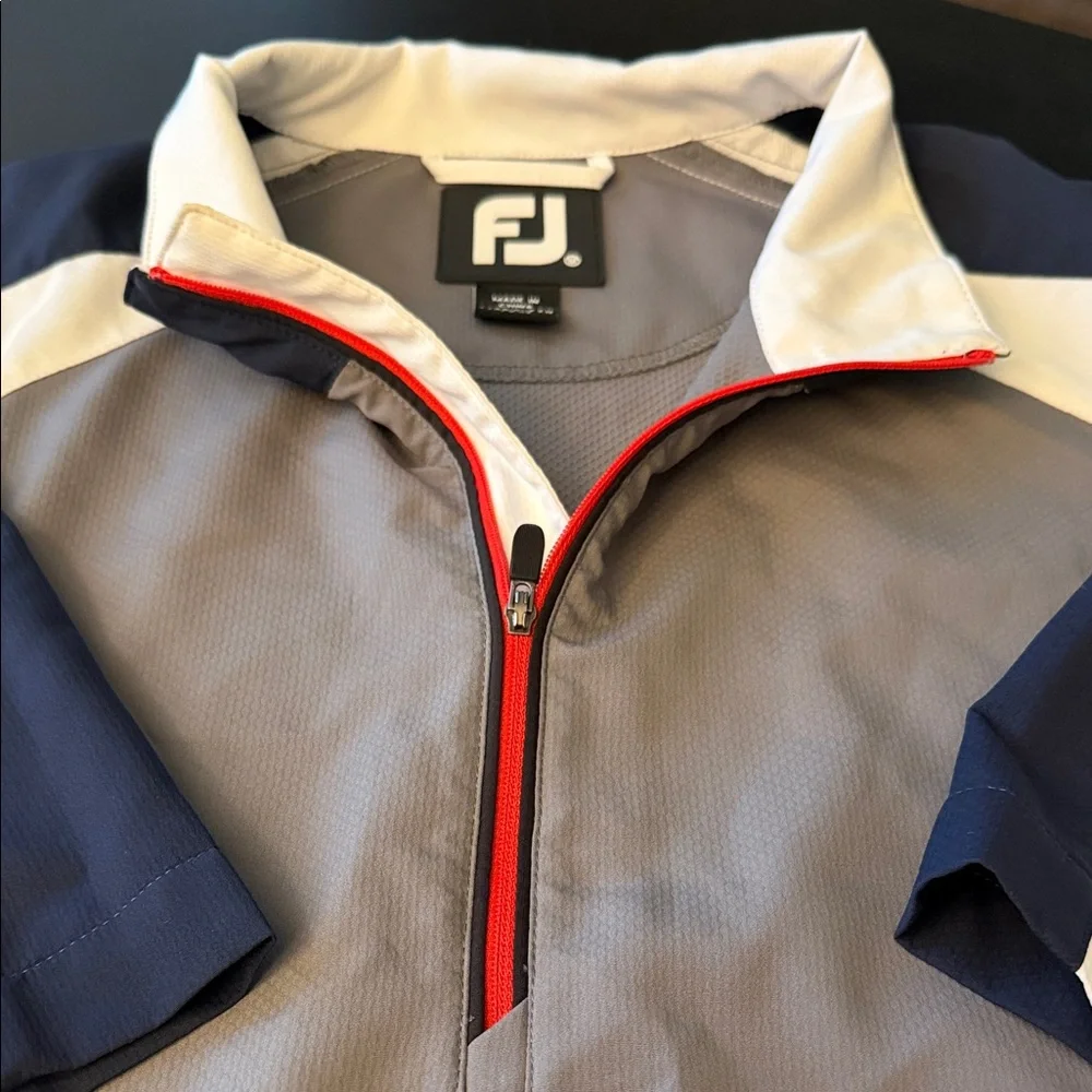 FootJoy Tour Collection Men's Short Sleeved Half Zip Golf Jacket - Gray - M